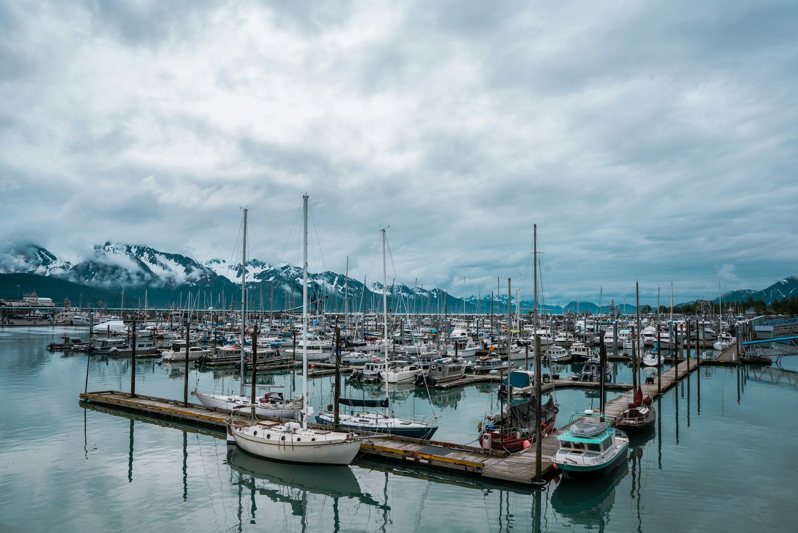 A seasonal harbor town in Alaska