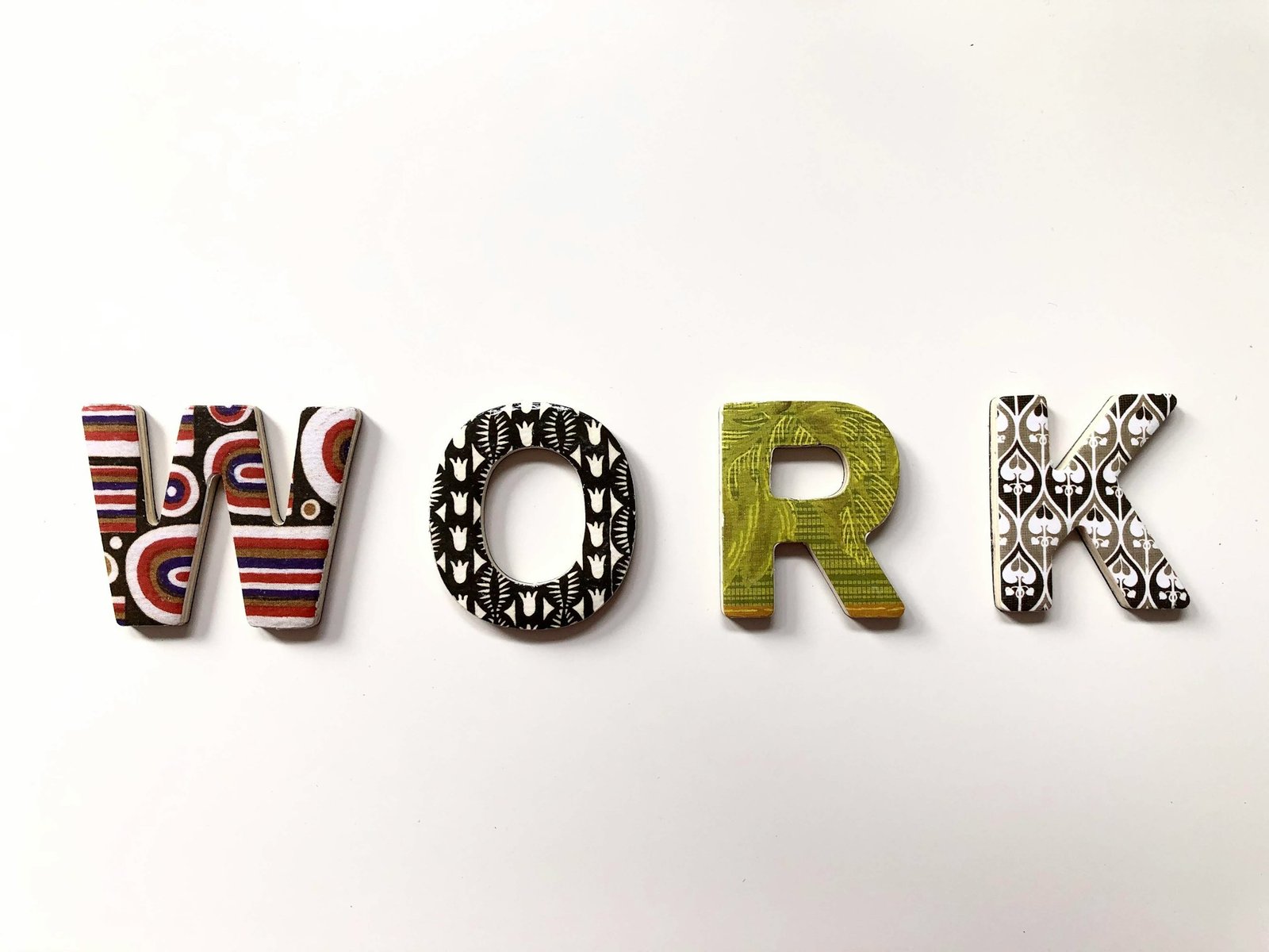 The word work indicating Alaskan professions